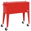 Cooler Cart with Wheels Red 36.2"x16.9"x35"