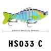 Funpesca 10cm 15.61g Hard Plastic 3d Bionic Eyes Freshwater Saltwater Bass Top Water Jointed Fish Lures