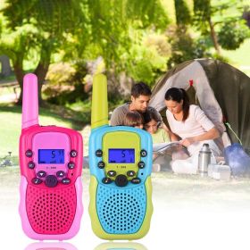 Toys for 3-12 Year Old Boys Girls; Walkie Talkies for Kids 22 Channels 2 Way Radio Toy with Backlit LCD Flashlight; 3 Miles Range for Outside; Camping (Color: blue and green)