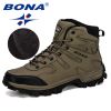 BONA New Designers Nubuck Hiking Boots Krasovki Tactical Shoes Men Outdoor Non-Slip Hiking Shoes Man Mountain Shoes Trendy