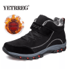 Waterproof Winter Men Boots Warm Fur Snow Women Boots Men Work Casual Sneakers Outdoor Hiking Boots Rubber Ankle Boots Size 48